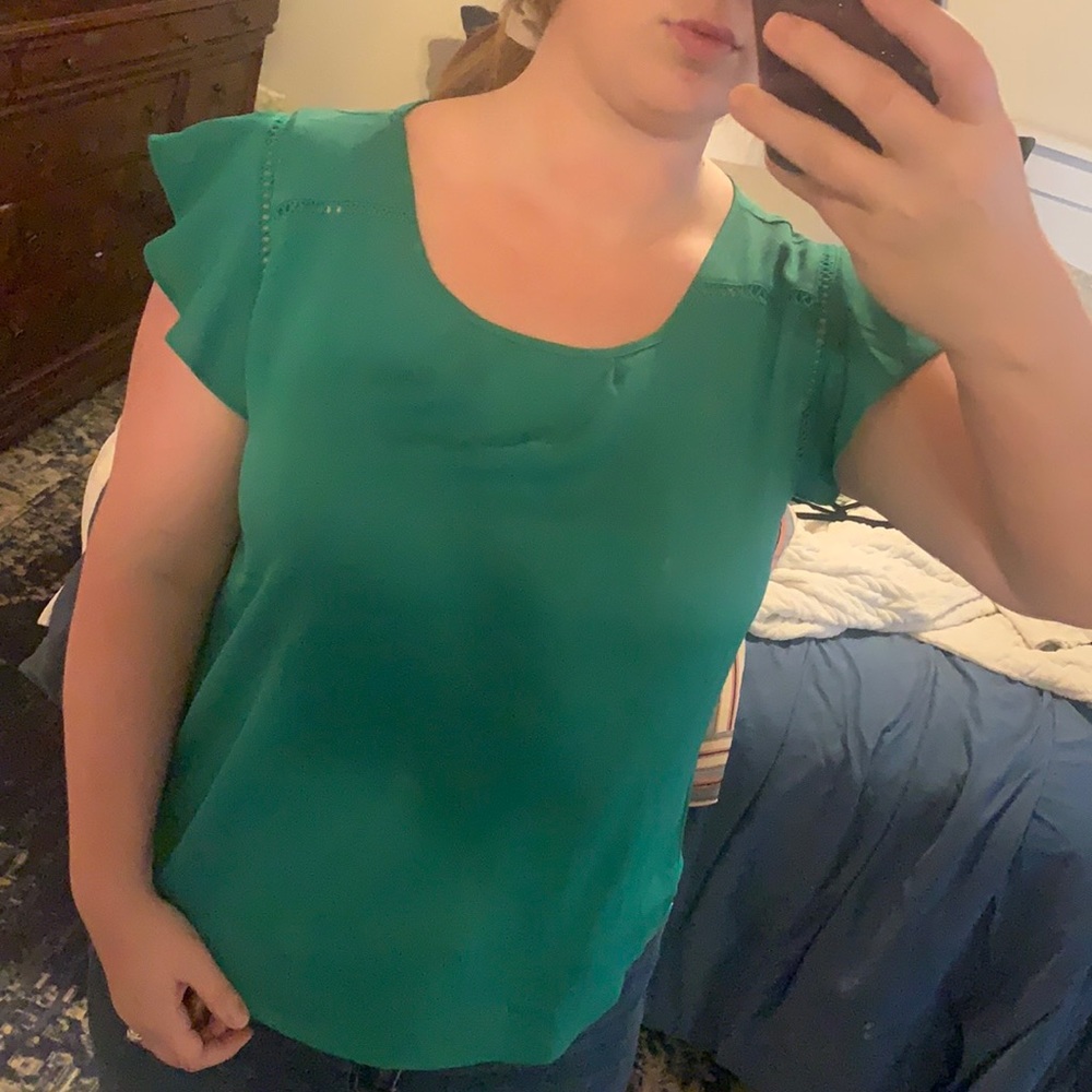 Flutter leave work blouse